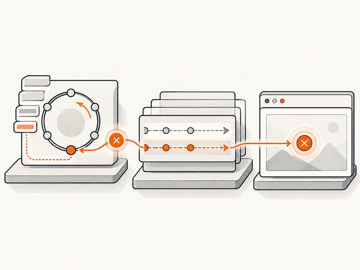 Trace the rejection through Node.js, Puppeteer’s protocol connection, and the selected browser.