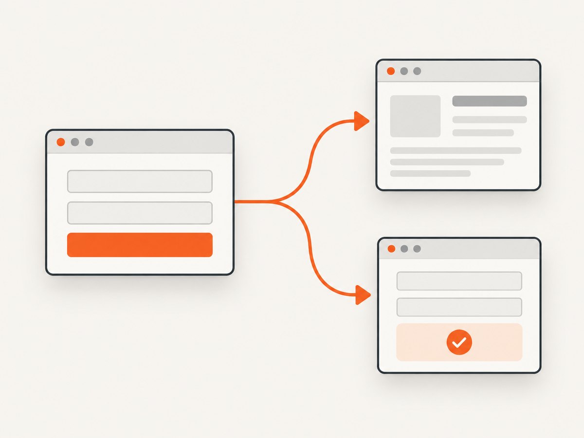 A form may navigate to a new document or update the current page through AJAX.