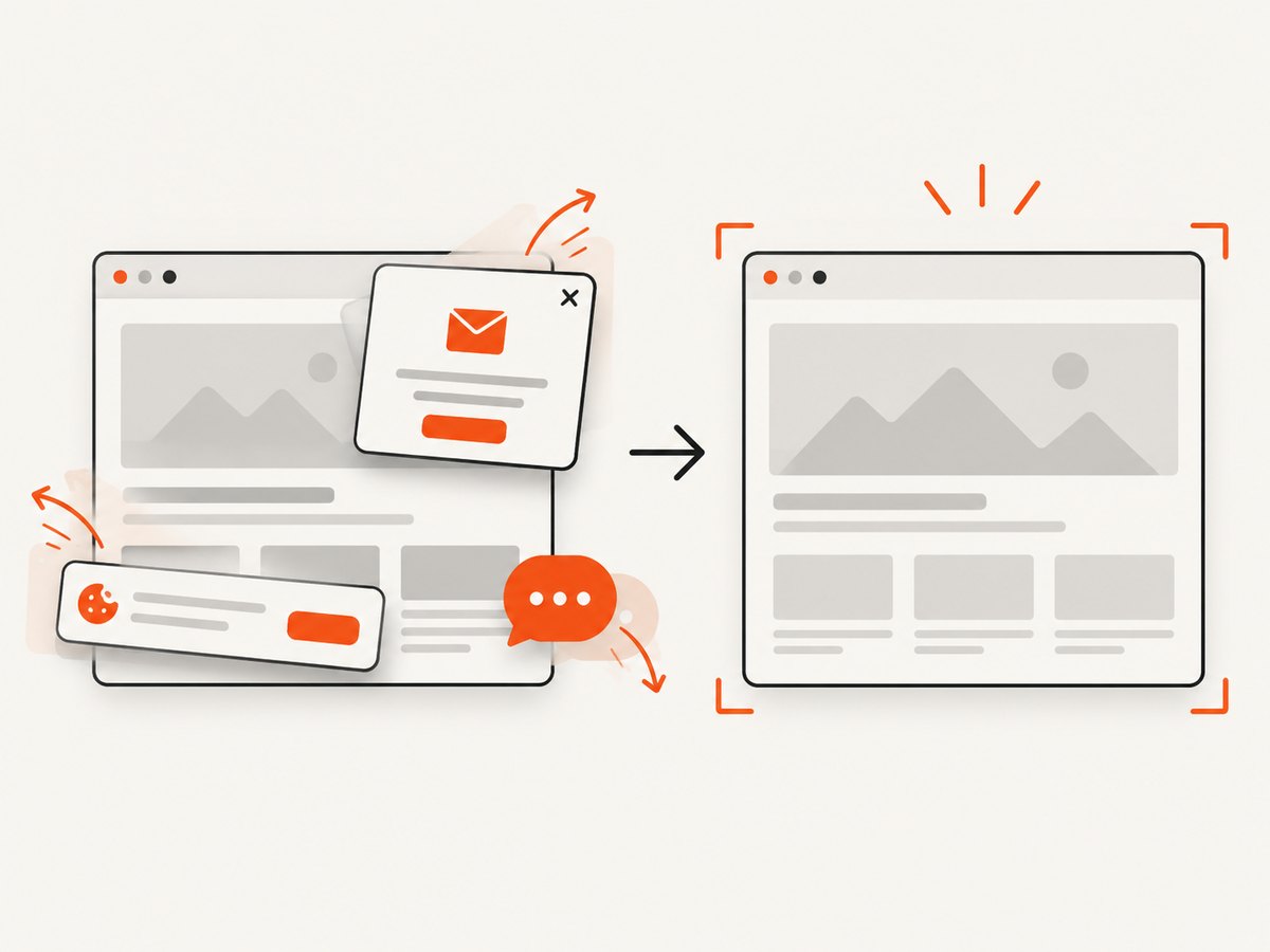 A clean webpage capture can remove common overlays before the image is returned.