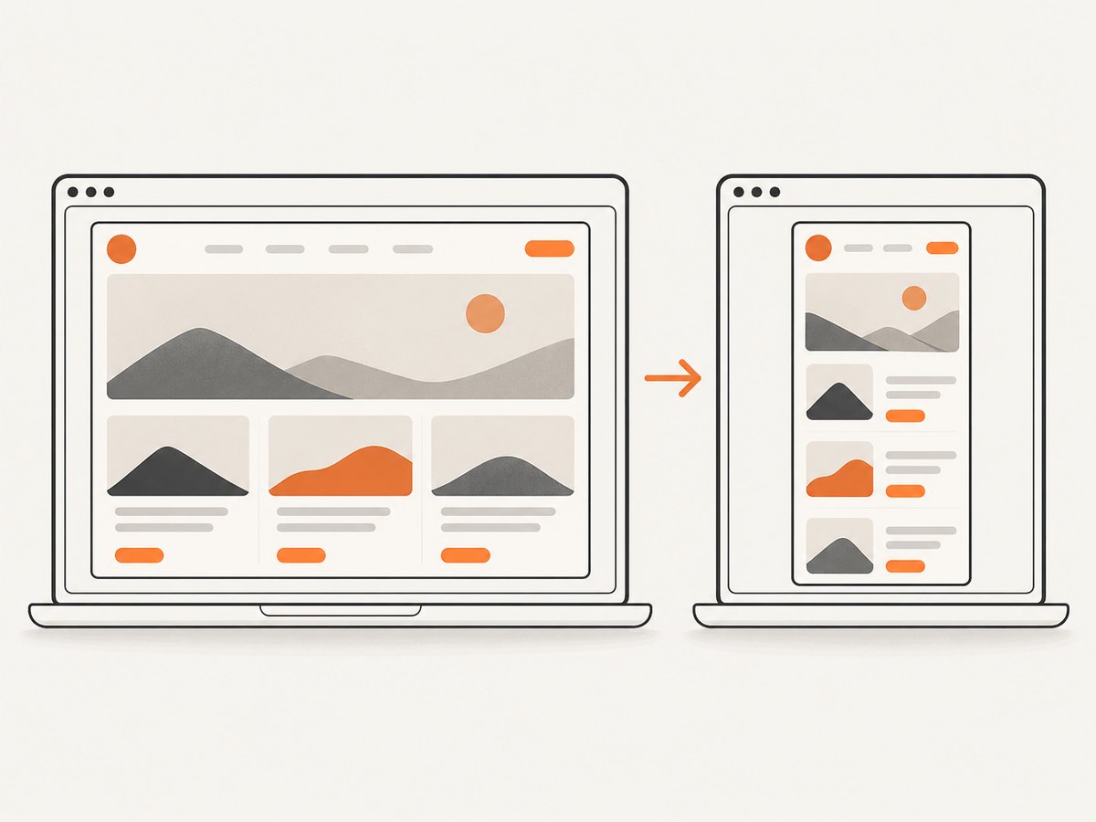 Responsive breakpoints follow CSS viewport width, while the outer screen is a different measurement.