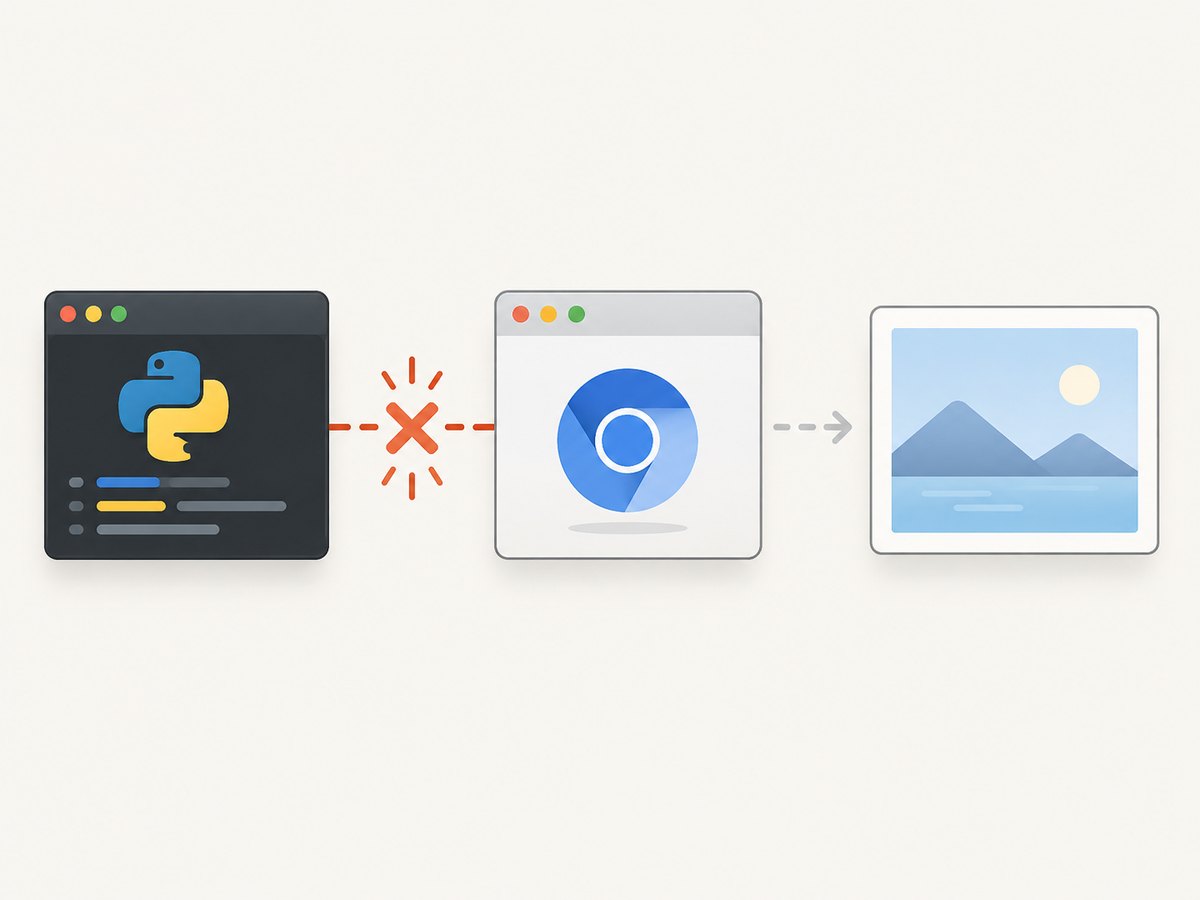Separate browser launch failures from page navigation failures before changing configuration.