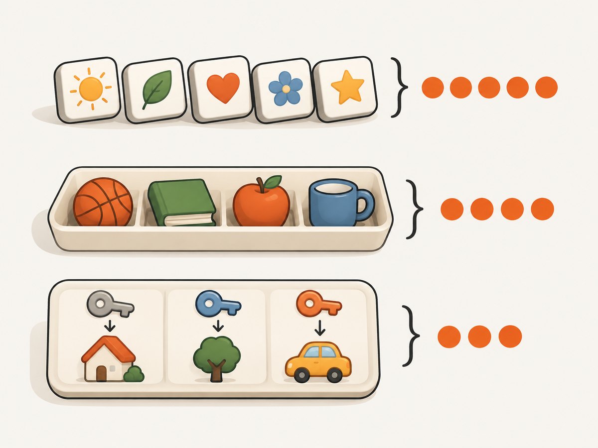 len() counts the top-level items defined by each object: string elements, collection entries, or dictionary keys.