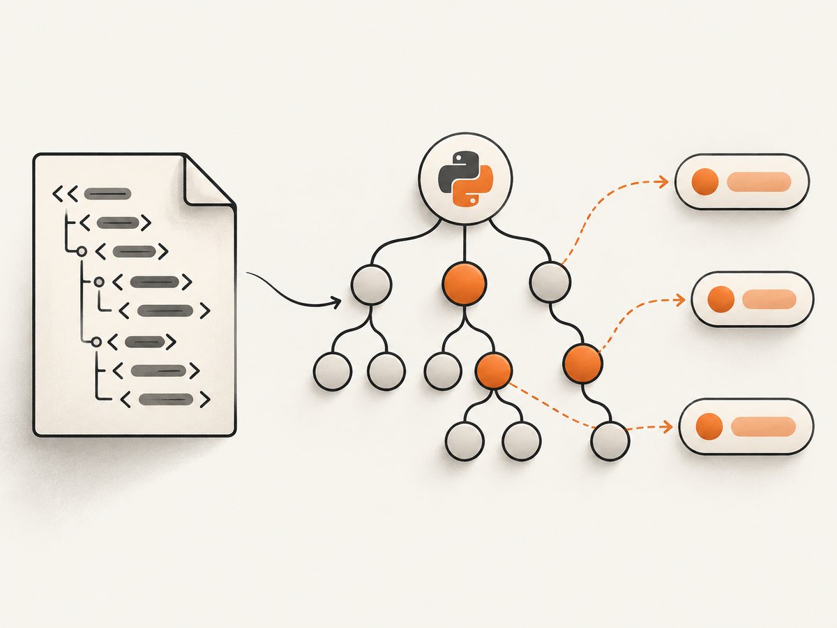 lxml turns XML and HTML source into a navigable tree that XPath can query.