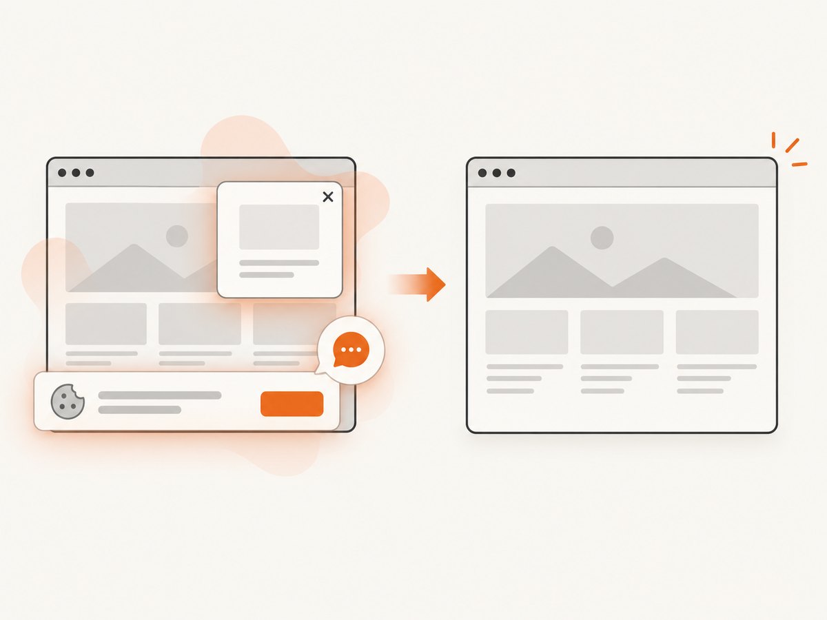 A hosted capture service can clean common overlays before saving the screenshot.