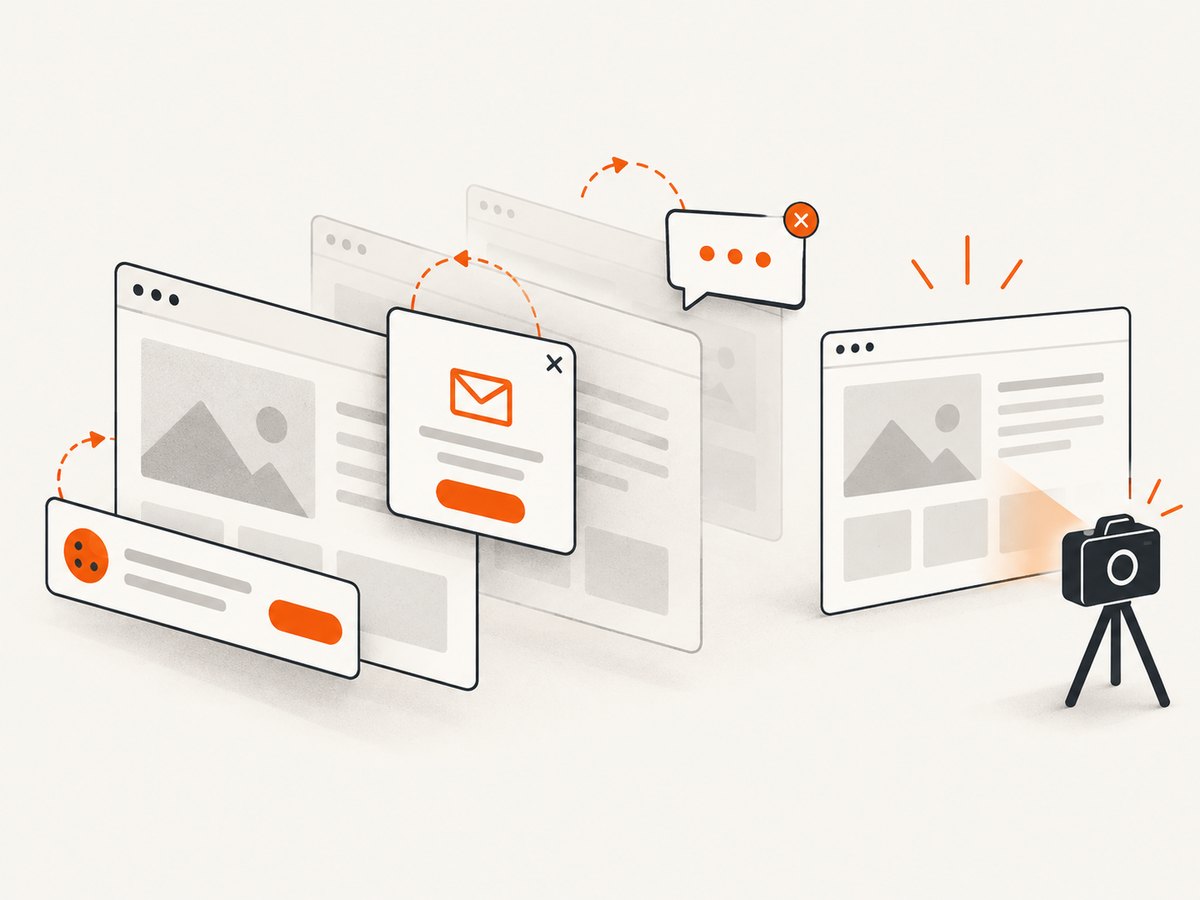 A capture pipeline can handle consent and obstructive widgets before producing the image.