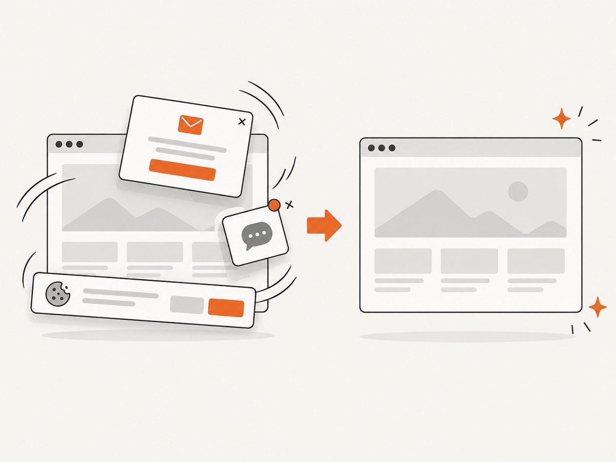 Visual monitoring is more useful when consent banners and overlays are removed before capture.