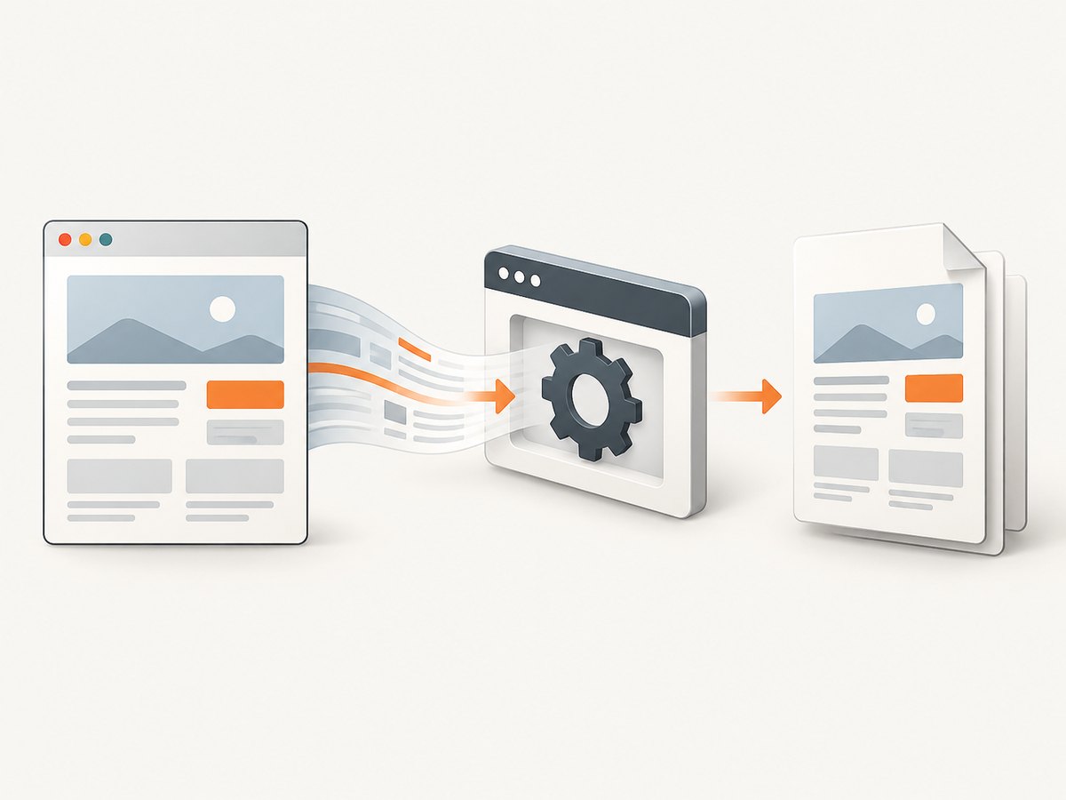 The pipeline: render HTML in Rails, print it through Puppeteer, and return the PDF bytes from Rails.