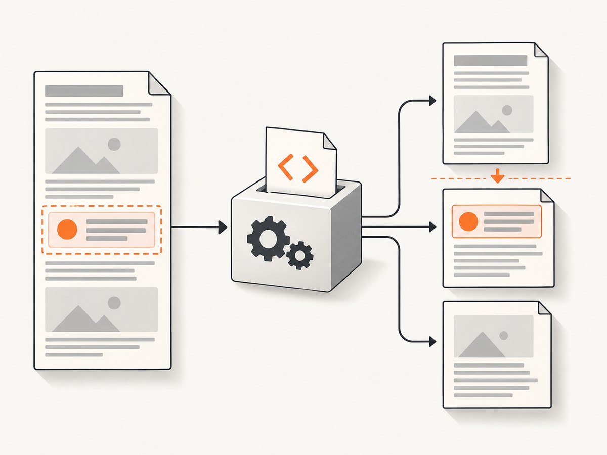 Break rules in the HTML determine where native PDF pages start and how grouped content flows.
