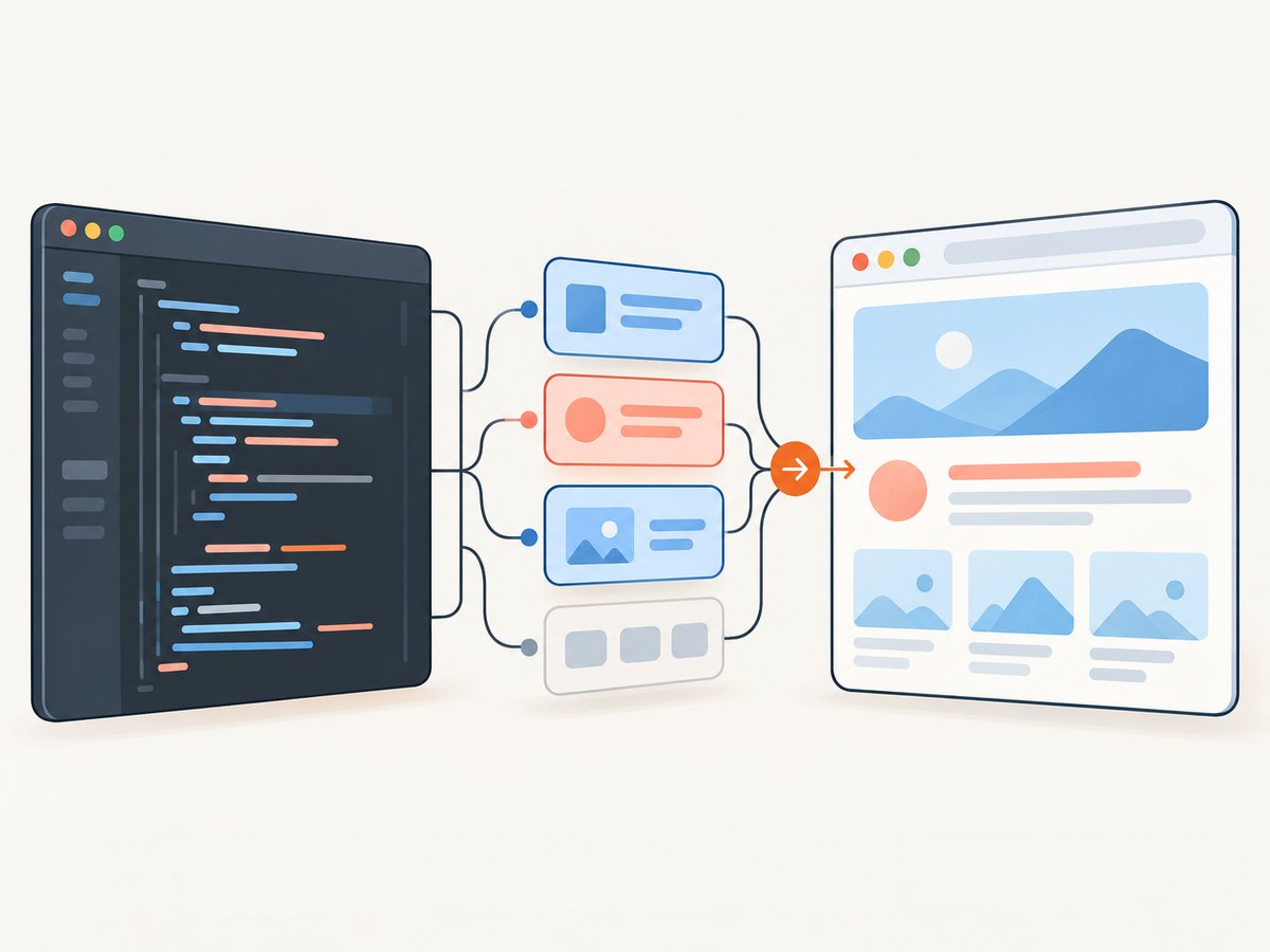 A sandbox links your component edits to a live preview you can inspect and share.