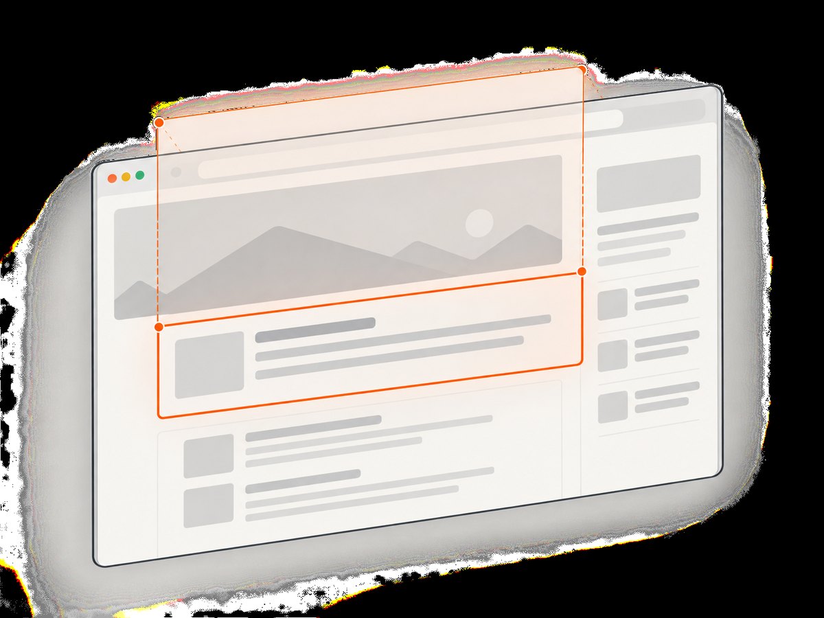 A visible rectangle is an annotation layer composited after capture; clip only changes the crop.