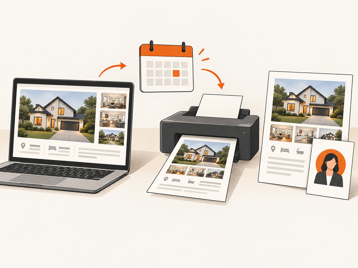 Keep source, date, and broker attribution connected to the listing image and facts.