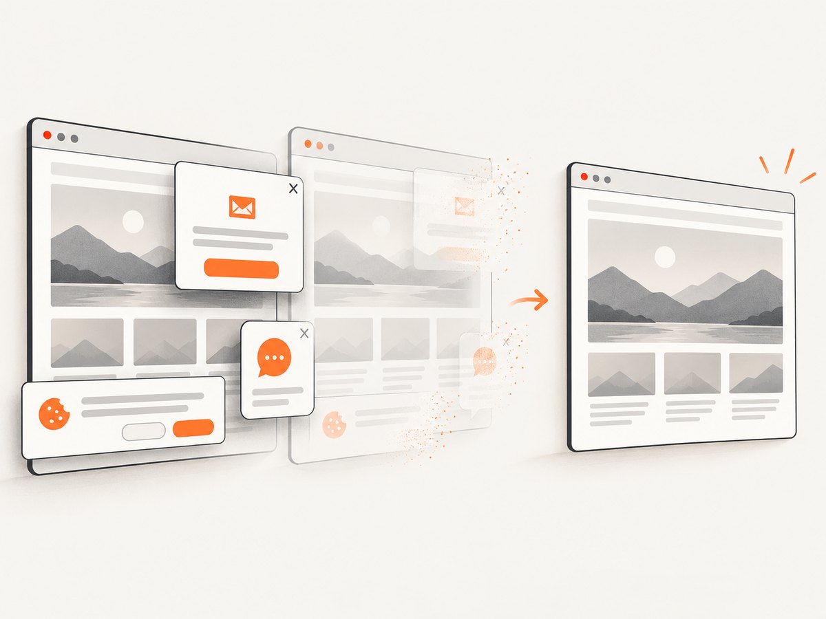 Clean capture removes page elements that can obscure the evidence.