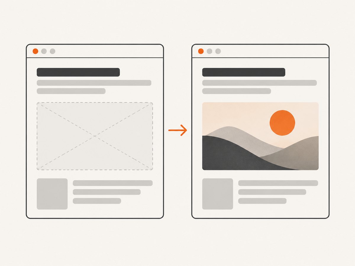 Intrinsic dimensions reserve image space while the file loads and help prevent content from jumping.