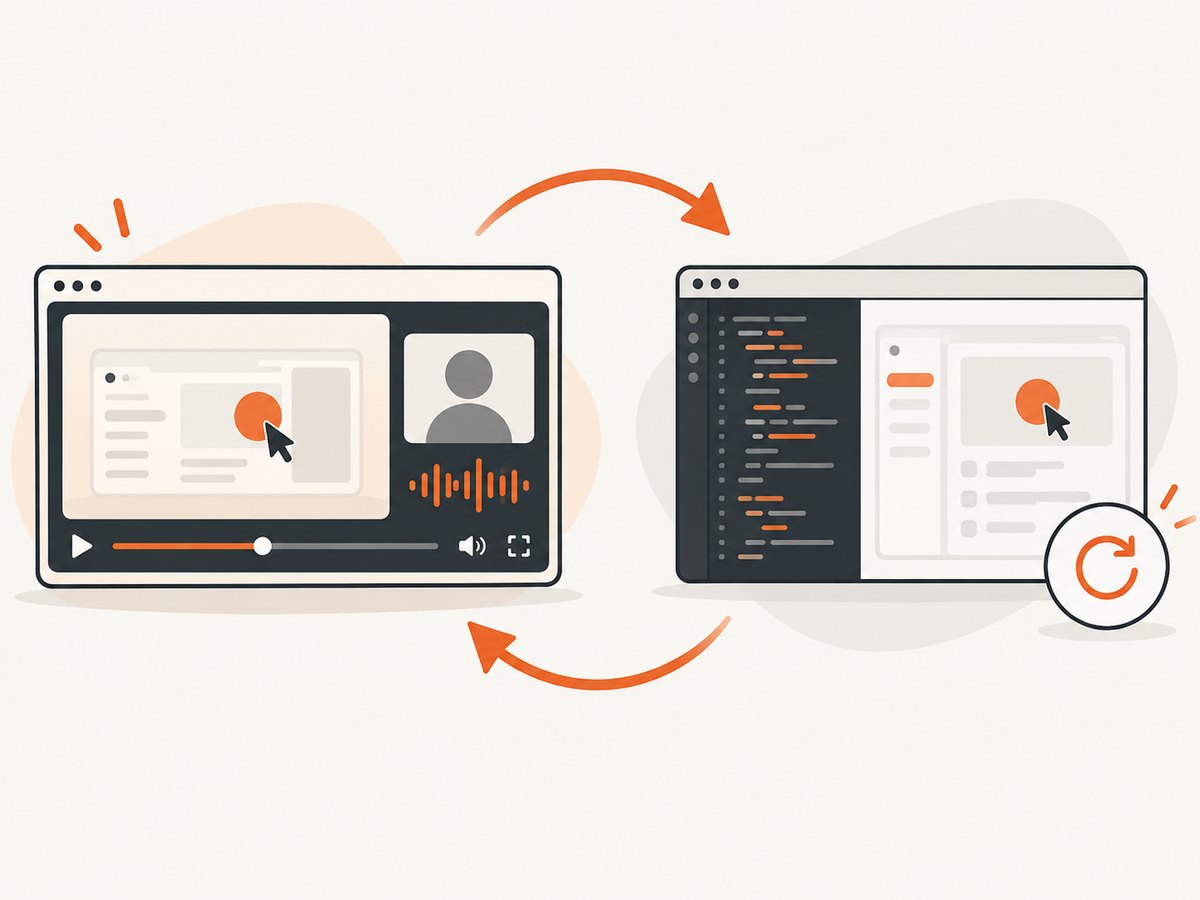 A screen recorder creates a viewer-facing video, while DevTools Recorder creates a replayable test flow.