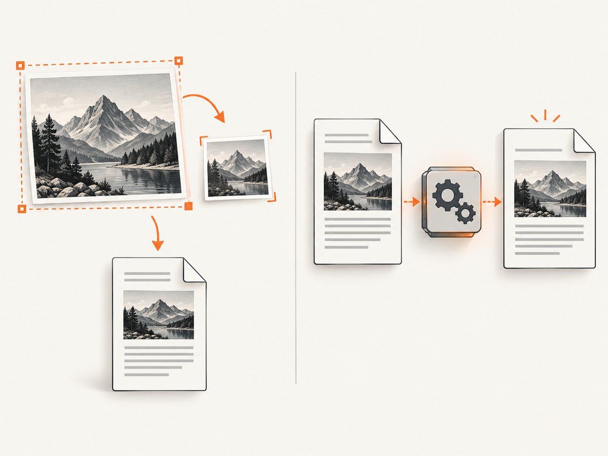 Prepare oversized images before rendering, then measure any post-processing on a separate copy.