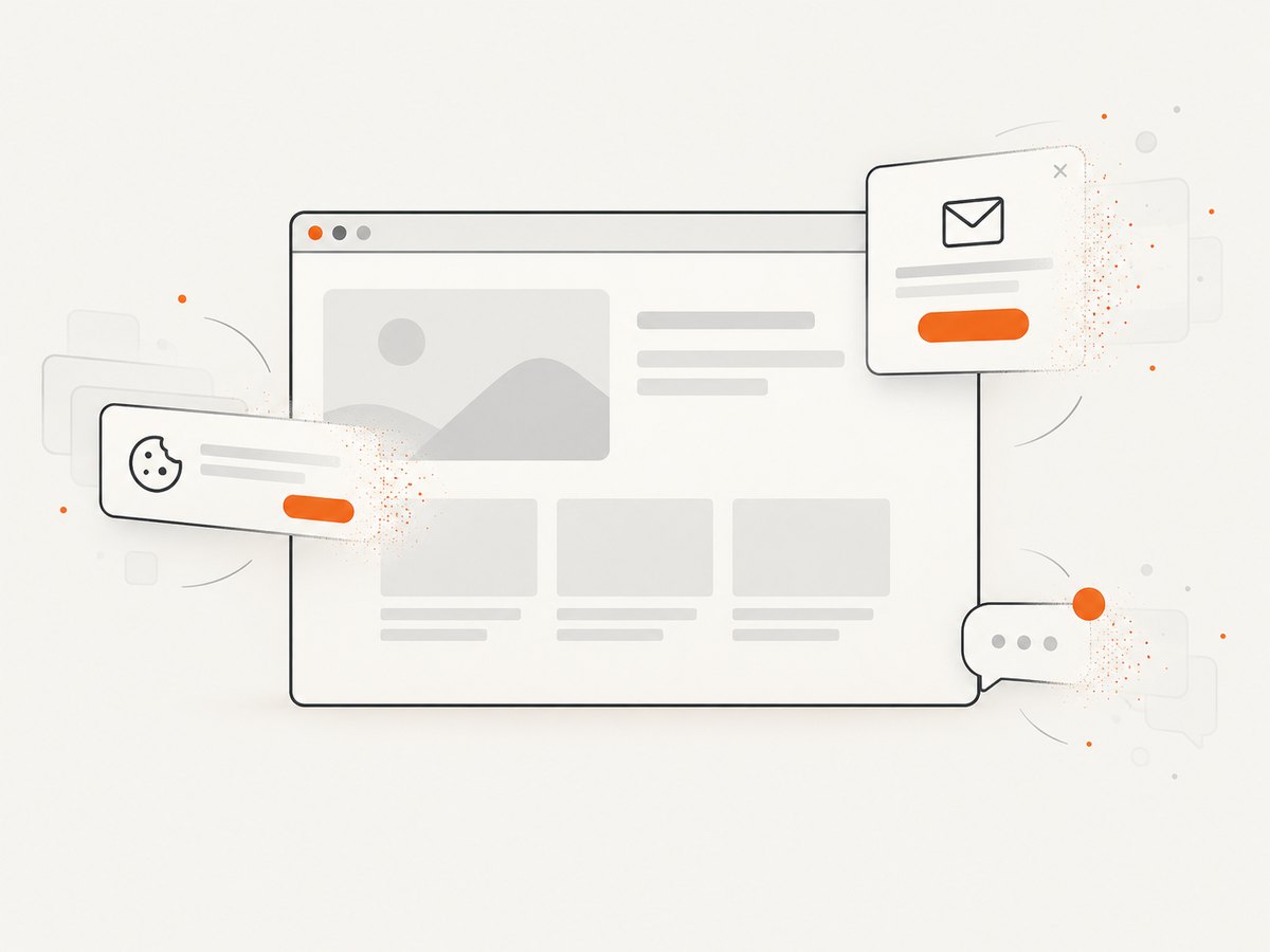A clean capture removes consent banners, popups and chat widgets before the screenshot.