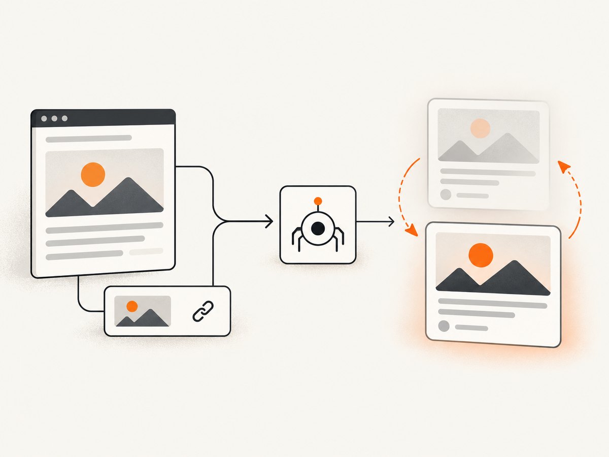 A platform inspector asks the service to fetch the page preview again; each platform manages its own cache.