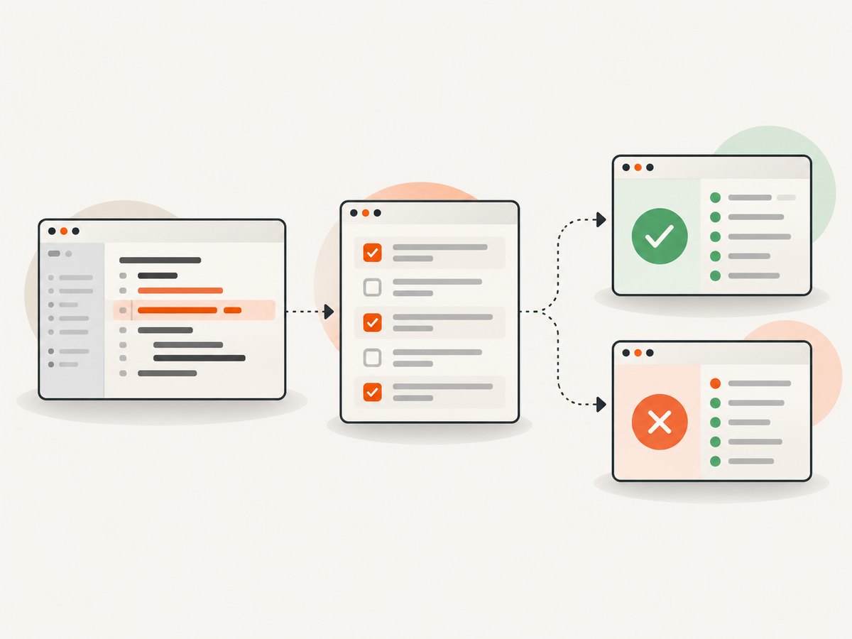 A regression pipeline selects checks based on the change, risk, and available evidence.