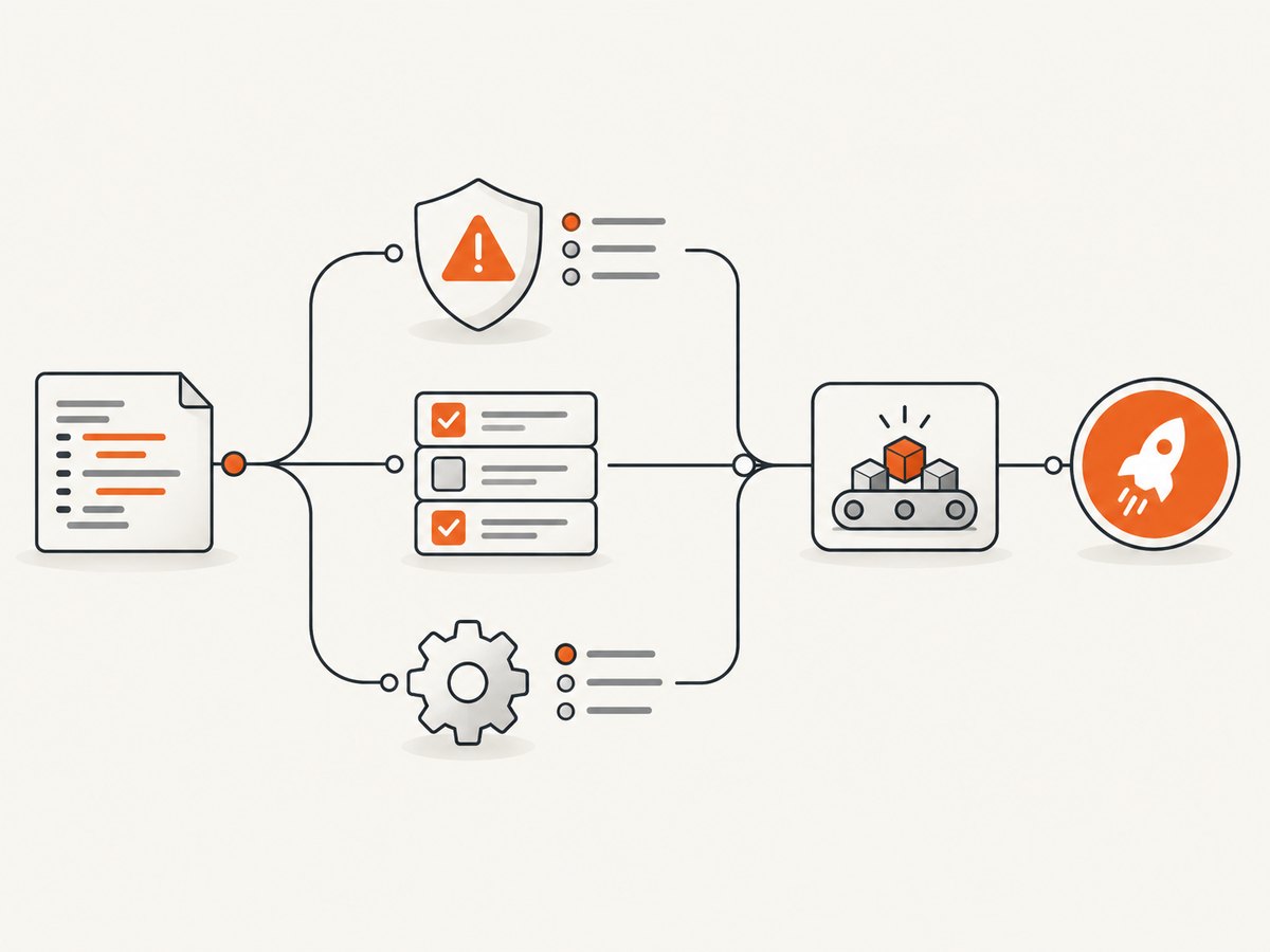Regression scope connects the change to risk, selected checks, and a delivery decision.