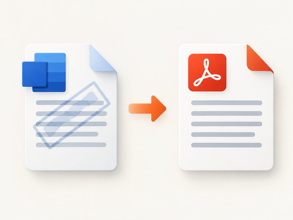 When a generated PDF inherits its watermark from Word, remove it in the source and export again.