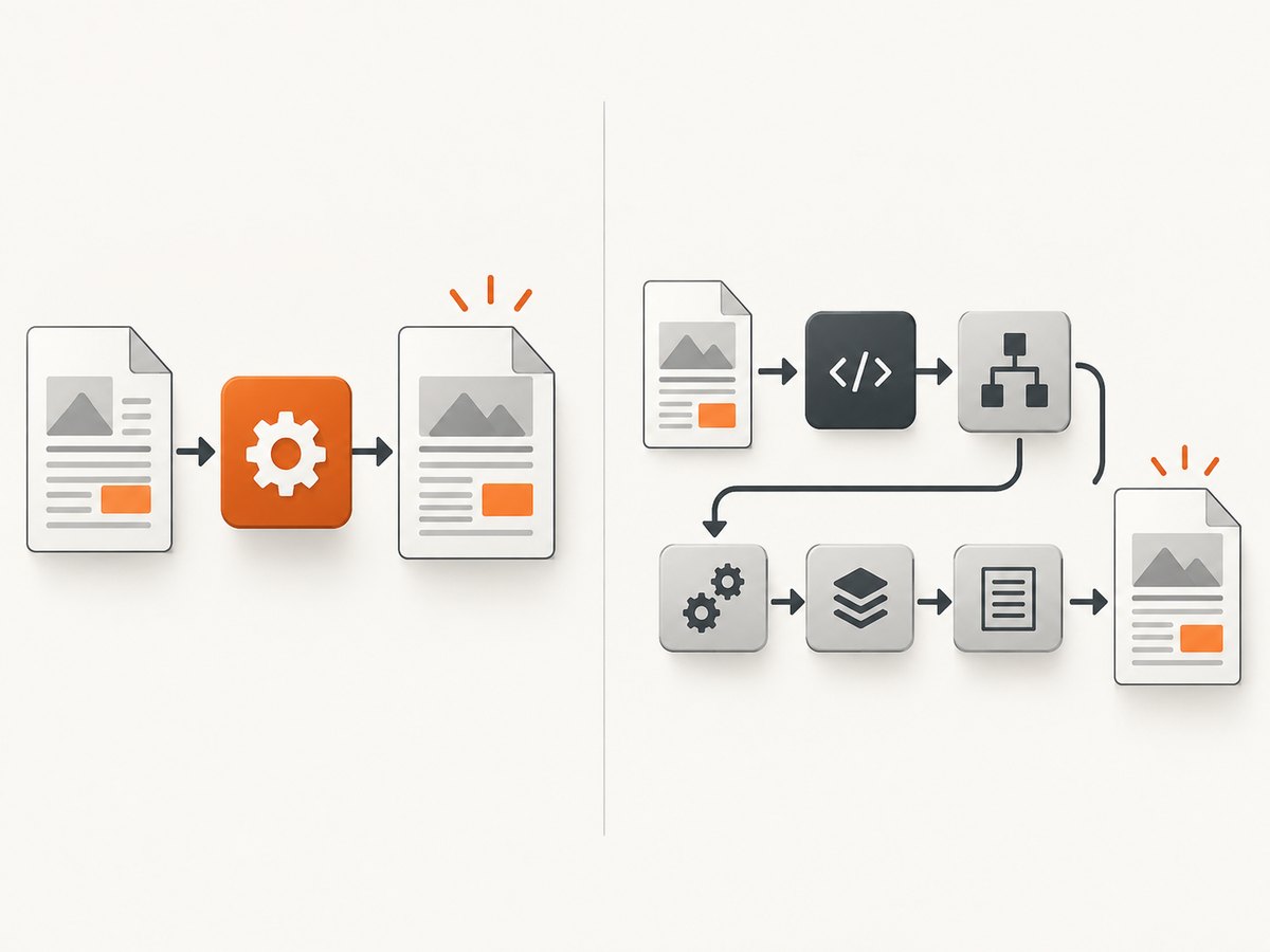Modern pdfHTML converts HTML directly; iText 5 requires a parser before ColumnText.