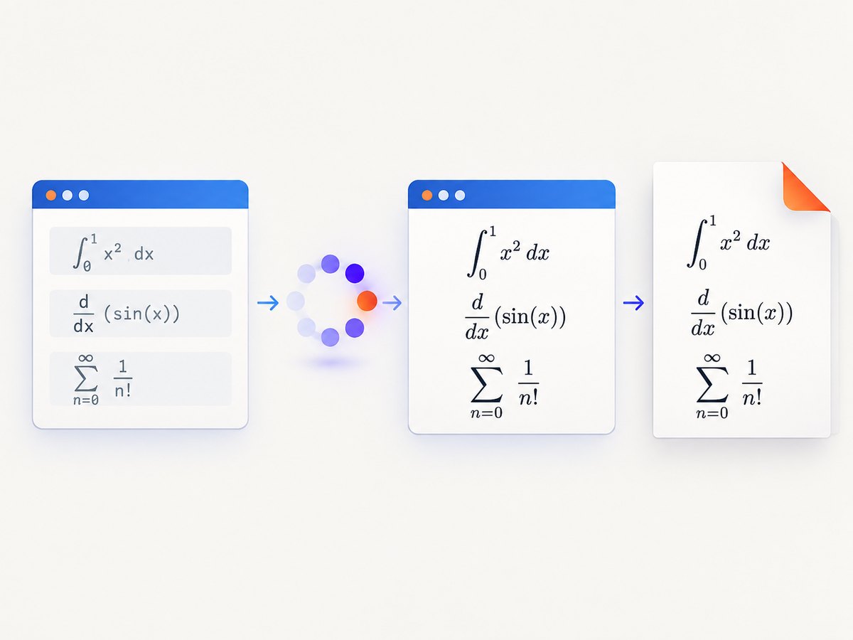 The capture sequence: load content, await MathJax, then print the PDF.
