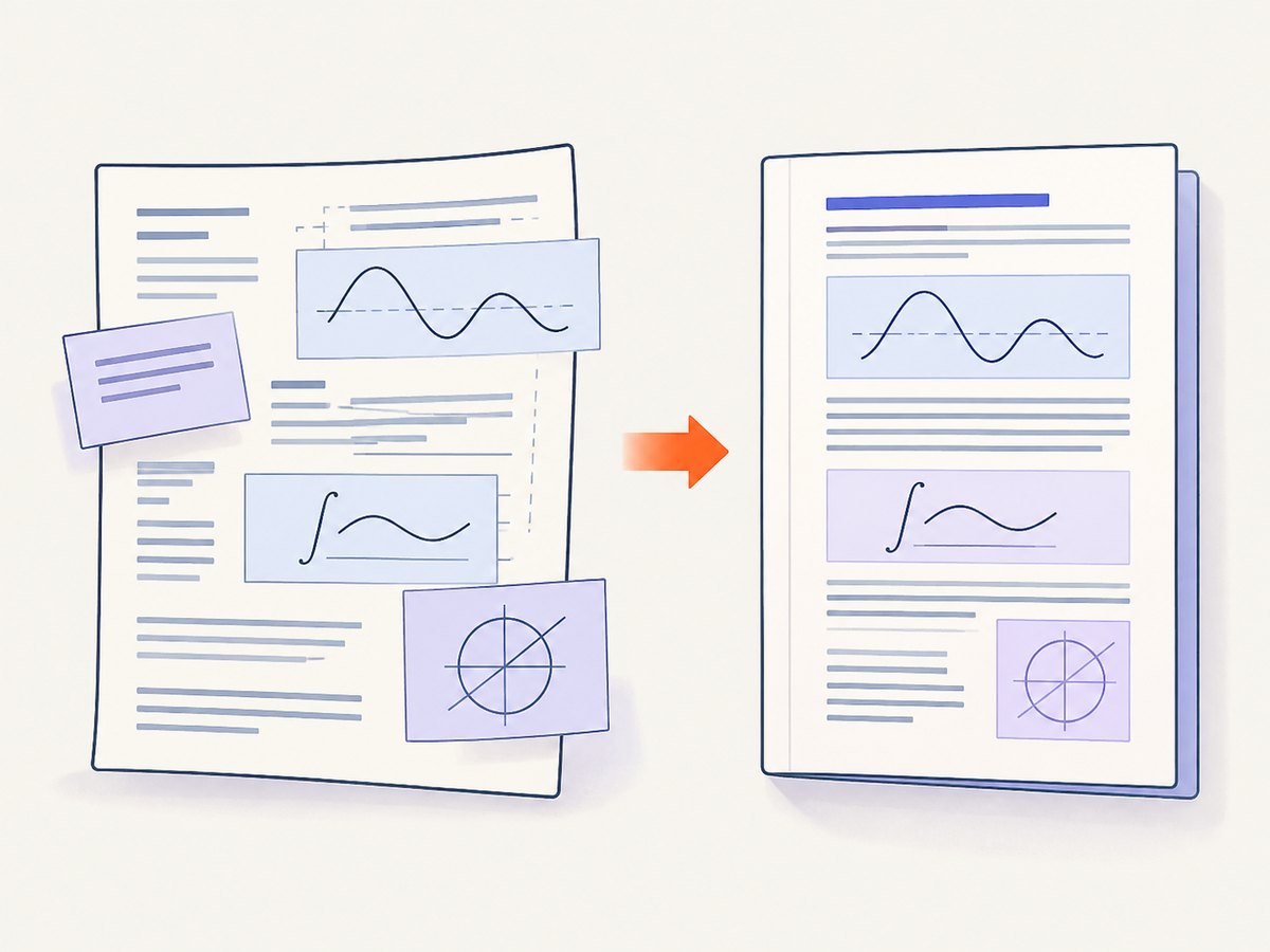 Print CSS, fonts, and page margins can change equation layout in the final PDF.