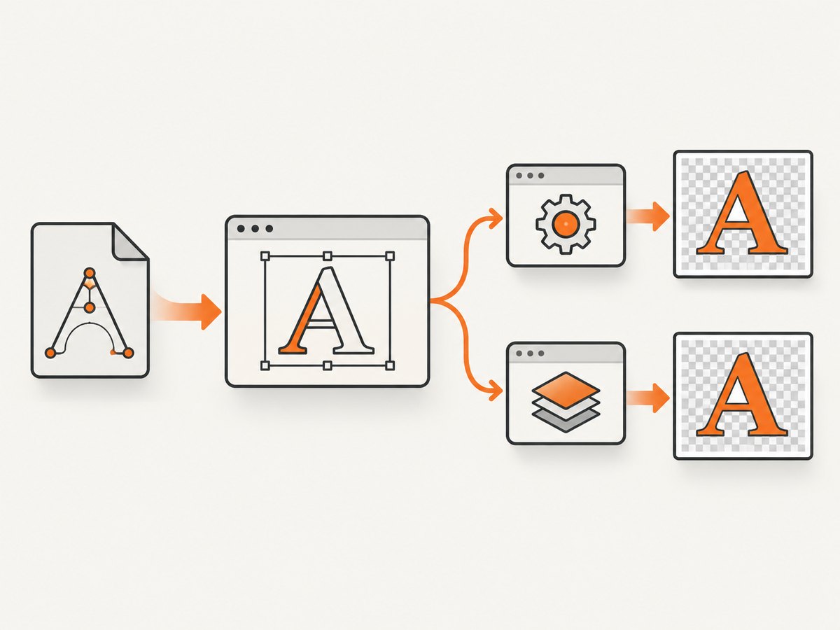 Font readiness and renderer choice are separate steps in an SVG capture.