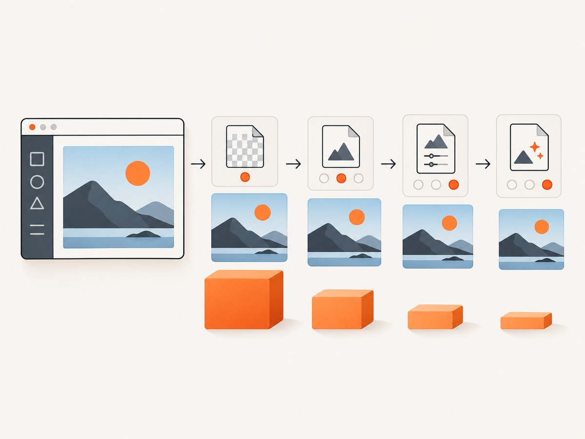 Check dimensions, file size, and text clarity after each export adjustment.