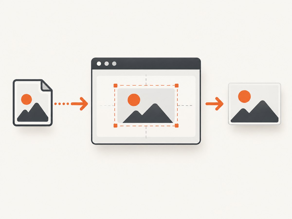 HTML supplies the image and CSS controls its rendered dimensions.