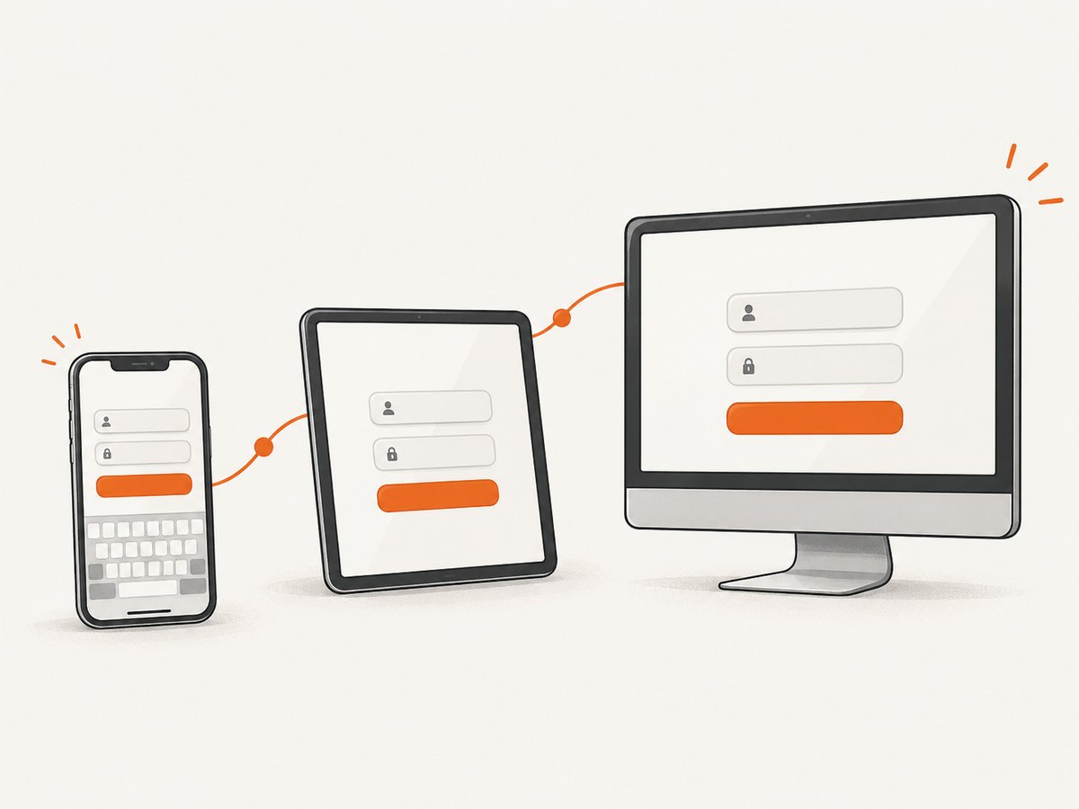 Test the login form at multiple viewport sizes, including with the mobile keyboard open.