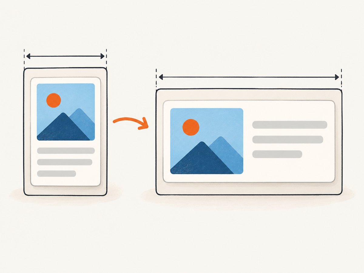 A container query lets a reusable component adapt to the space its parent gives it.