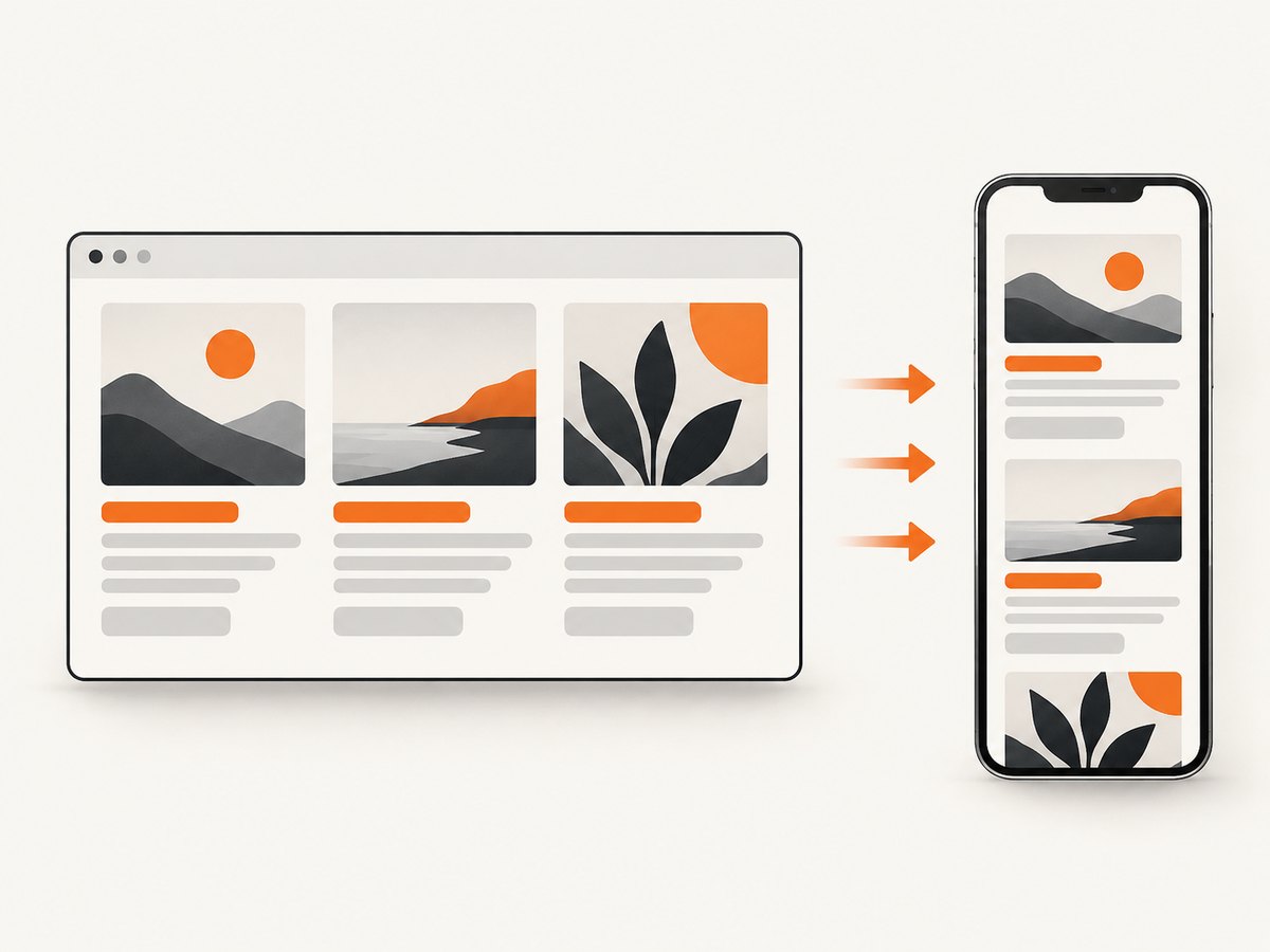 Responsive layouts reflow as available width changes.