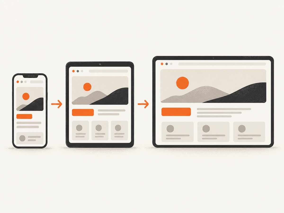 The same URL can produce different layouts at each viewport width.