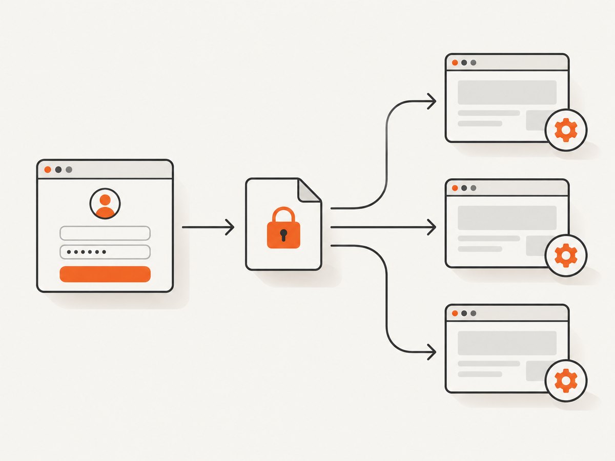 A setup project creates authentication state that fixtures reuse across page objects and workers.