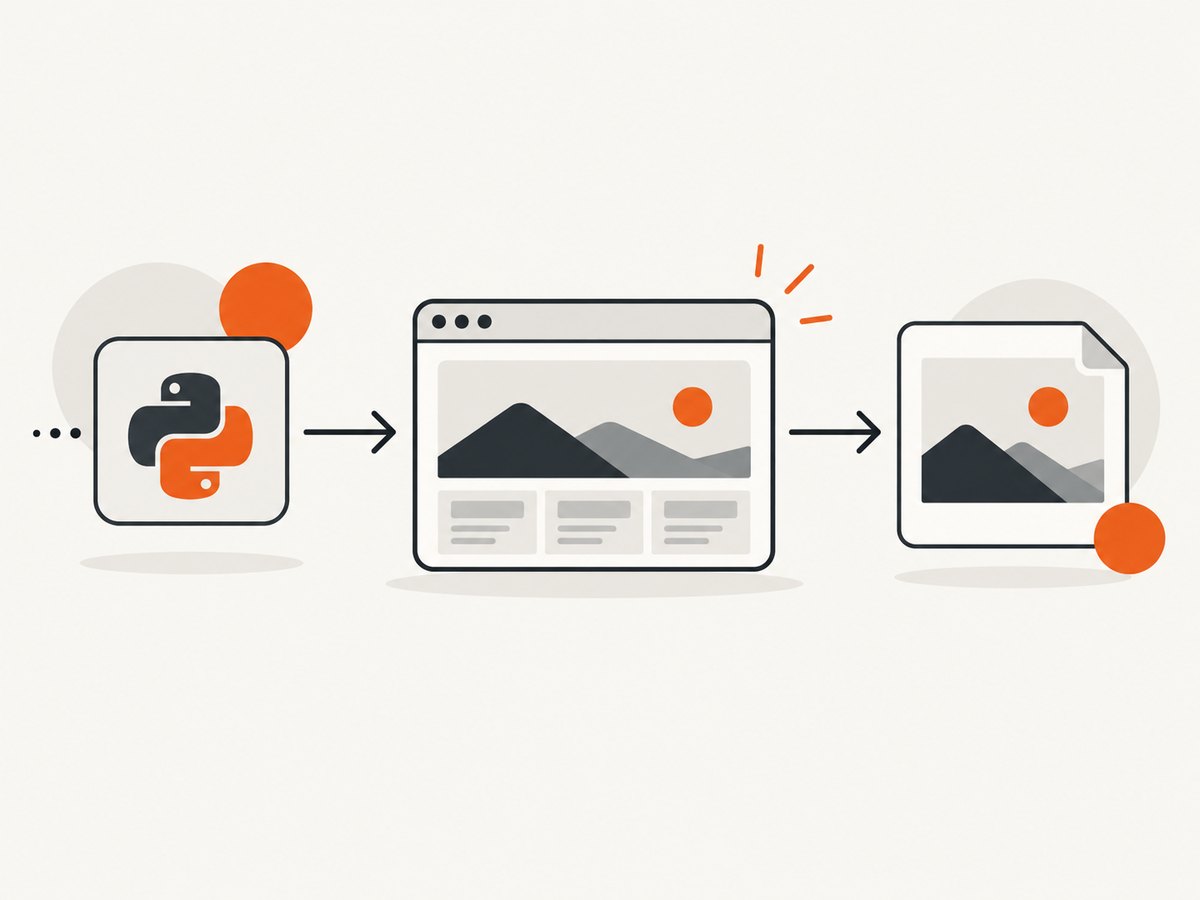 A visible Playwright session lets you watch the page before saving the screenshot.