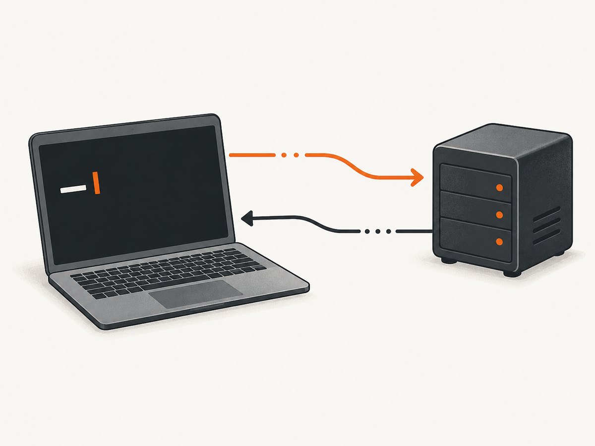 Claude Code launches a local stdio server process and exchanges data with it through standard input and output.