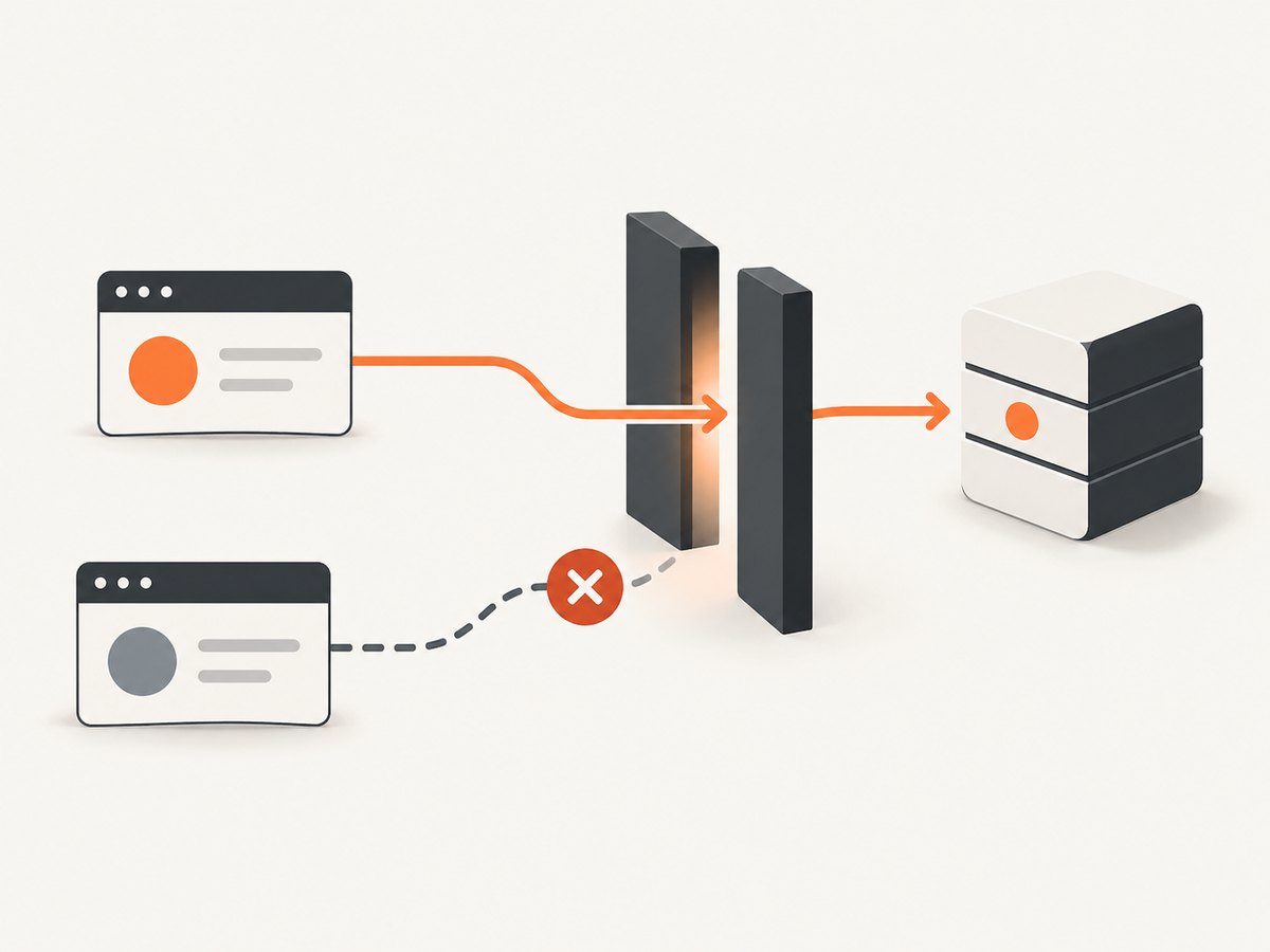 CORS limits which browser origins can read responses, while server-side host validation and authentication protect the endpoint itself.