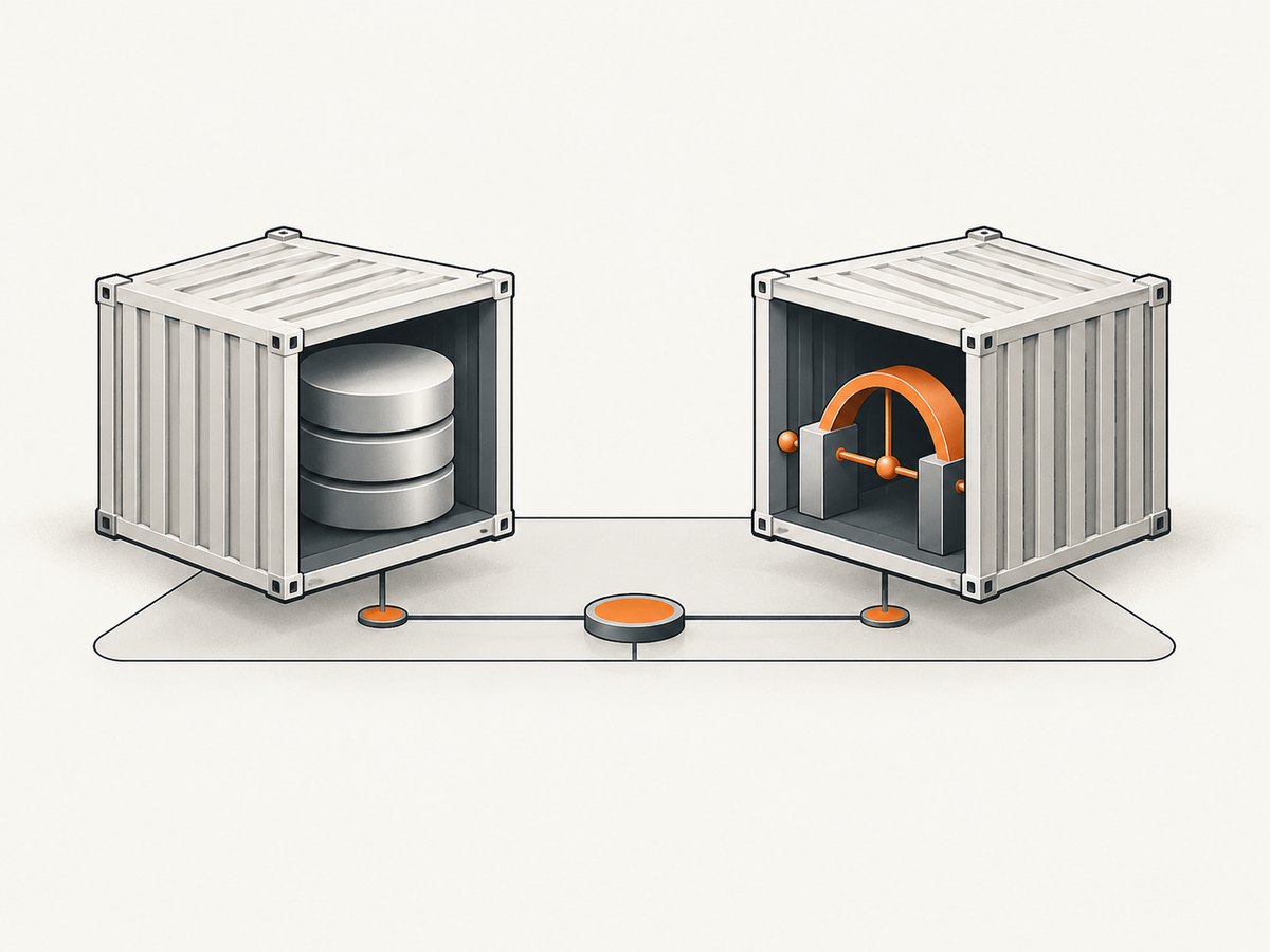 In Docker Compose, the MCP container reaches MySQL through the database service name.
