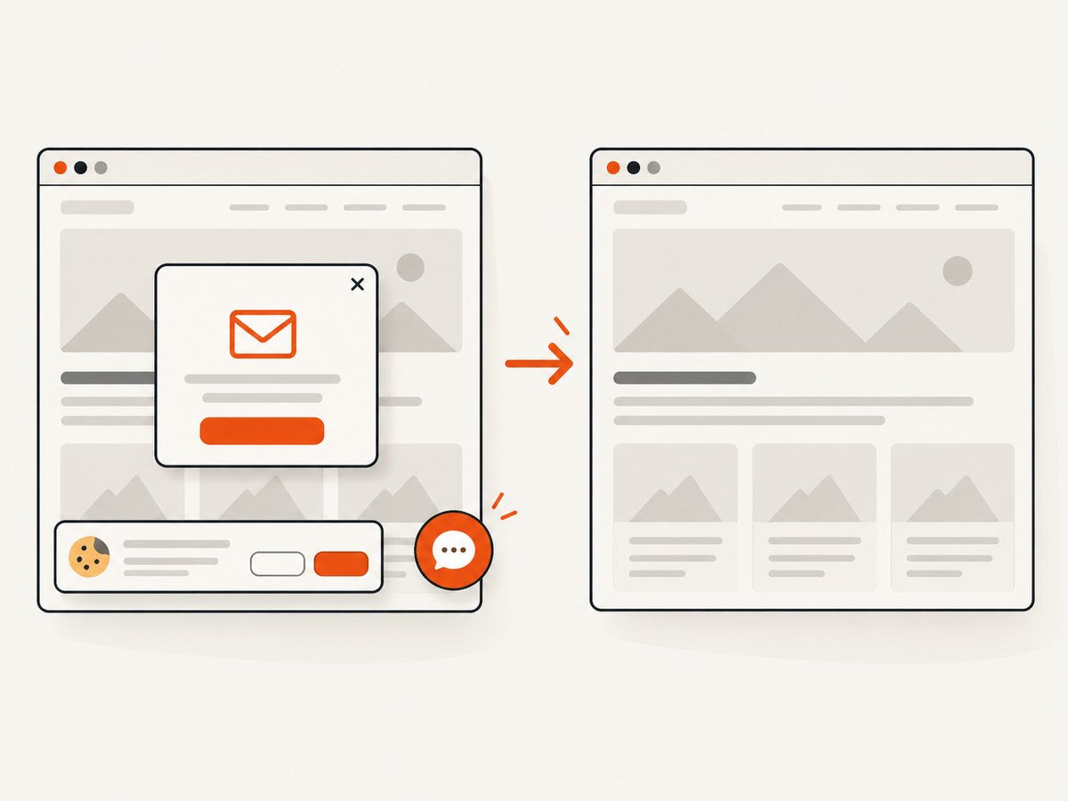 A screenshot service can handle page cleanup before returning the image.