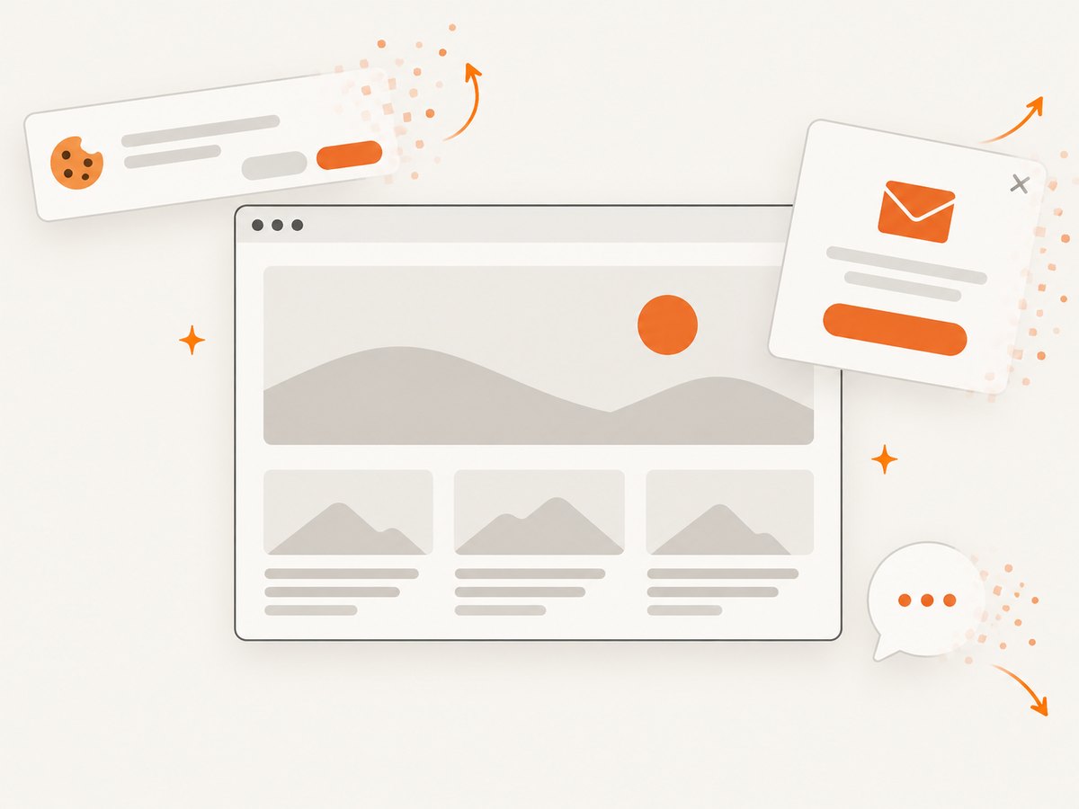 Cleaning overlays before capture keeps banners and widgets from covering the page.