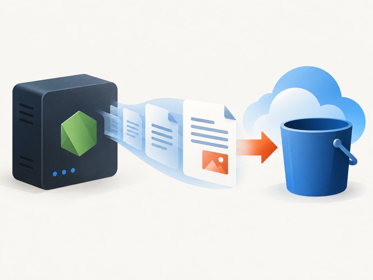 PDF generation and S3 upload are separate steps; wait for both the document stream and upload to finish.