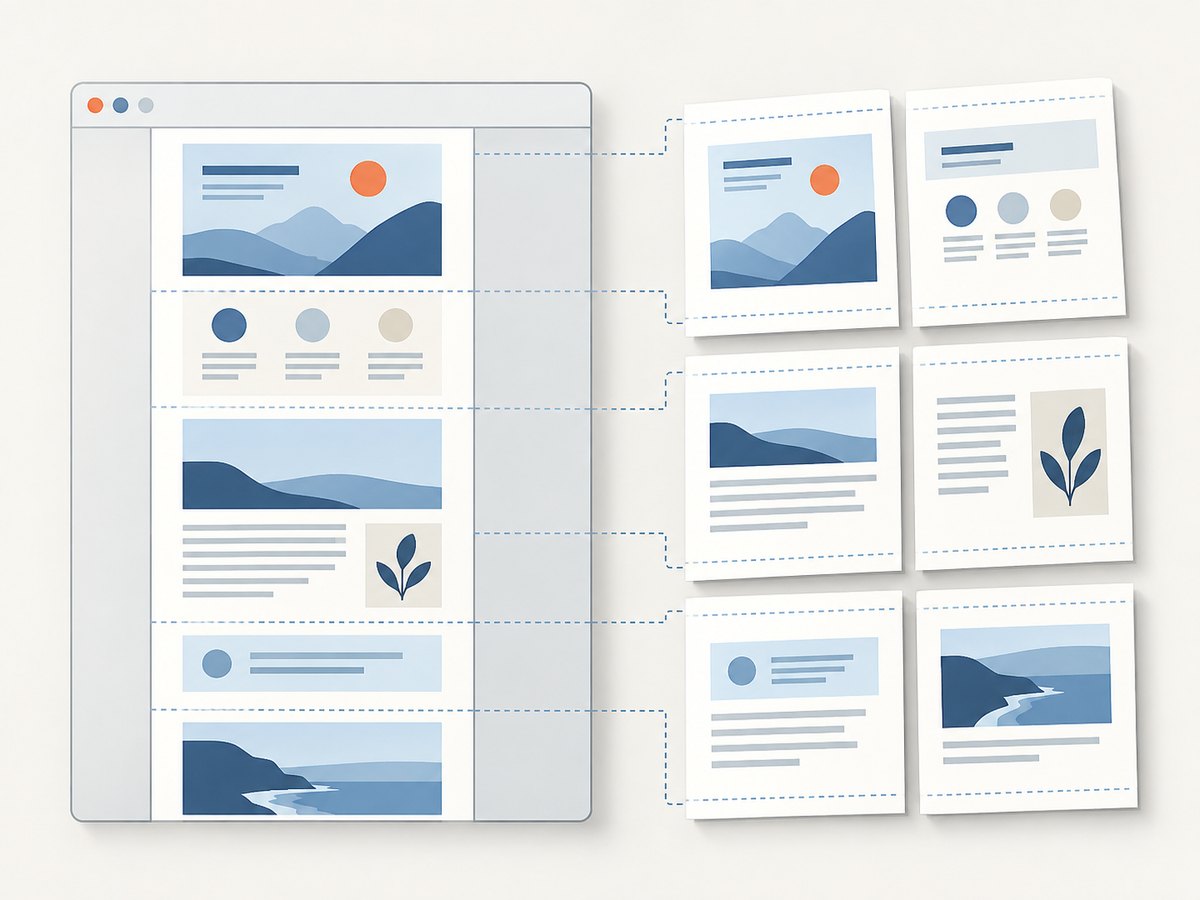 Preview page breaks and margins before saving the PDF.