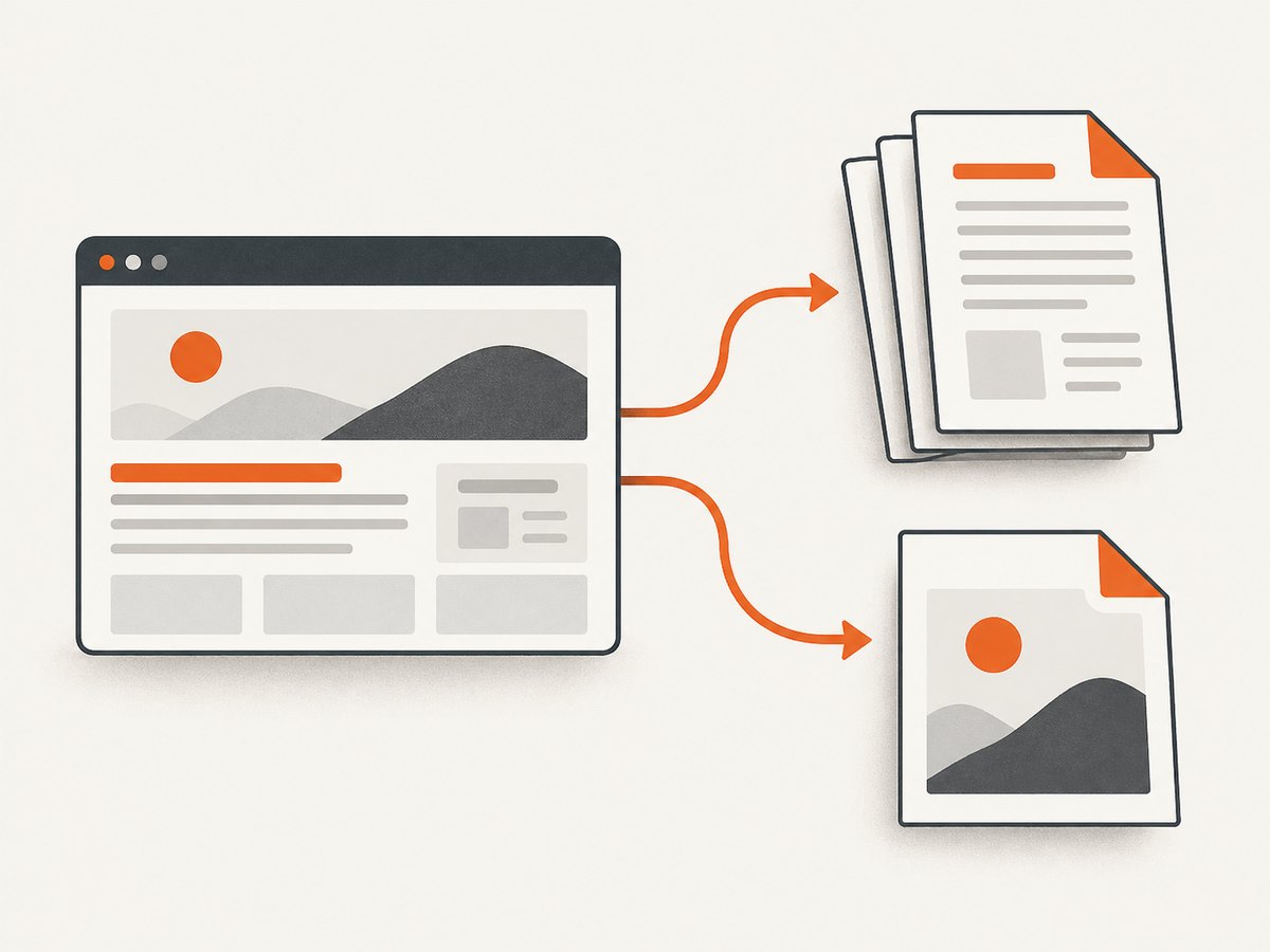 Playwright’s PDF export lays out document content, while a screenshot-based PDF embeds a visual image.