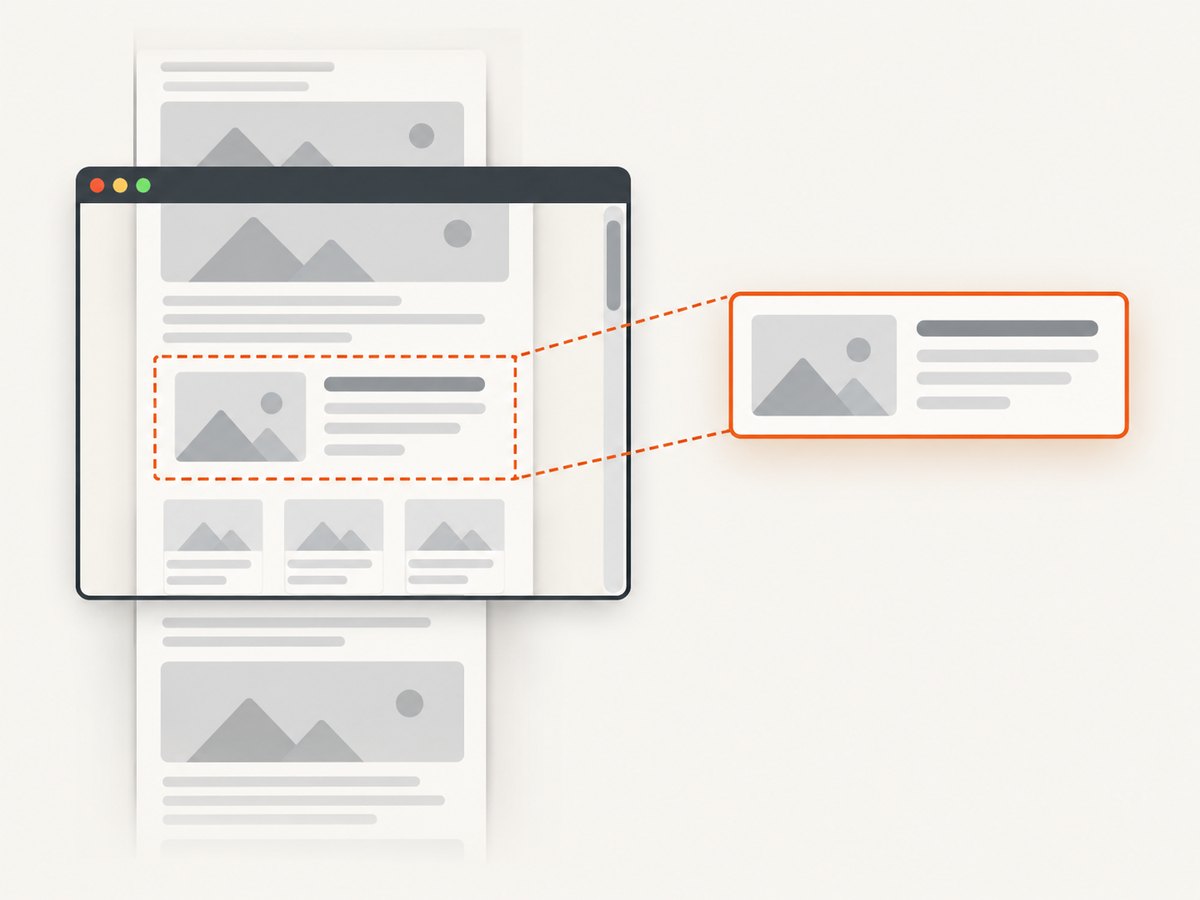 Puppeteer can capture the viewport, an entire page, a clipped rectangle, or one element.