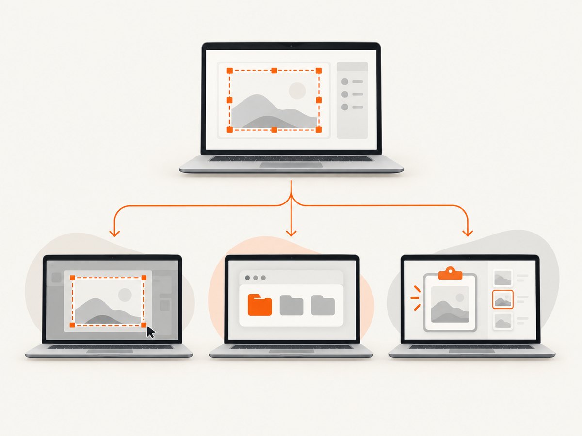 Windows, Mac, and Chromebook provide different capture and save workflows.