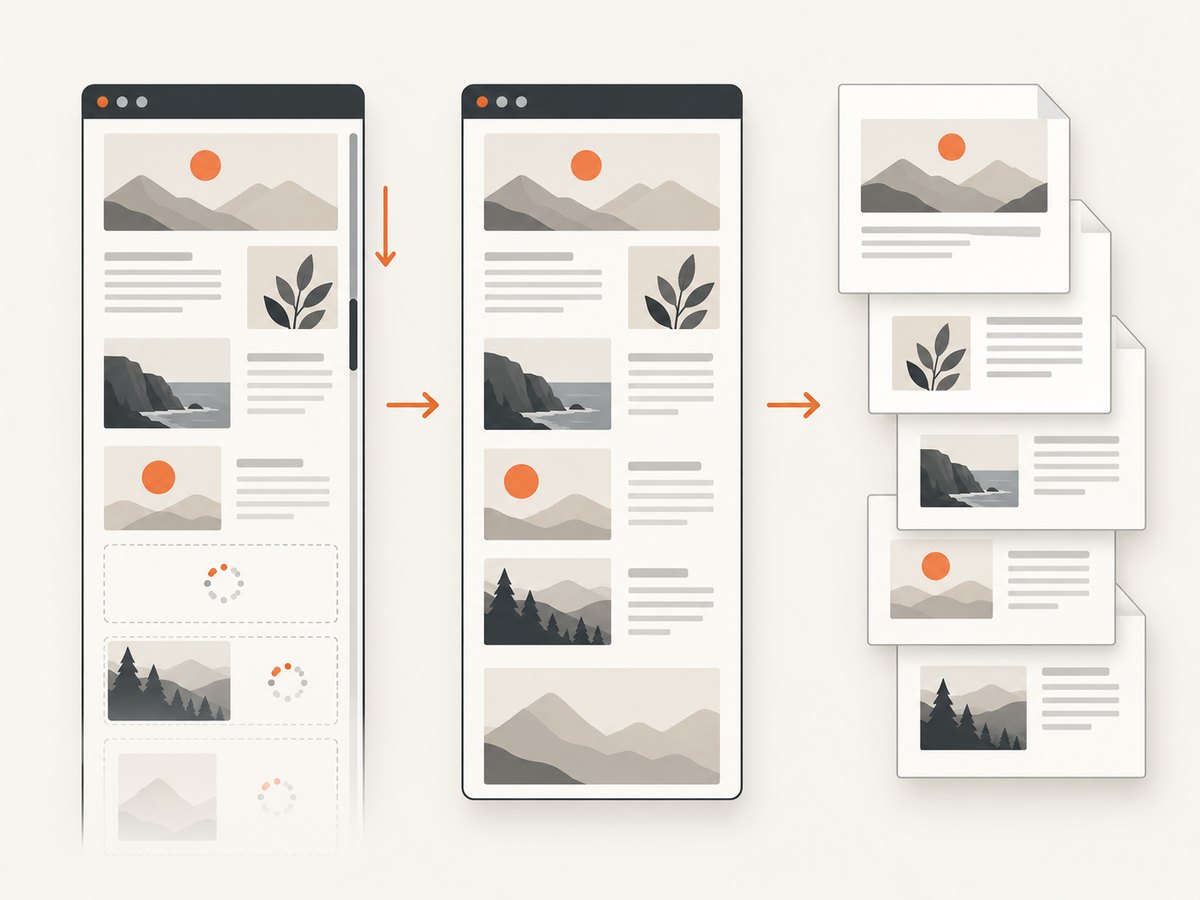 A full-page workflow waits for content, captures the document, then produces a PDF.