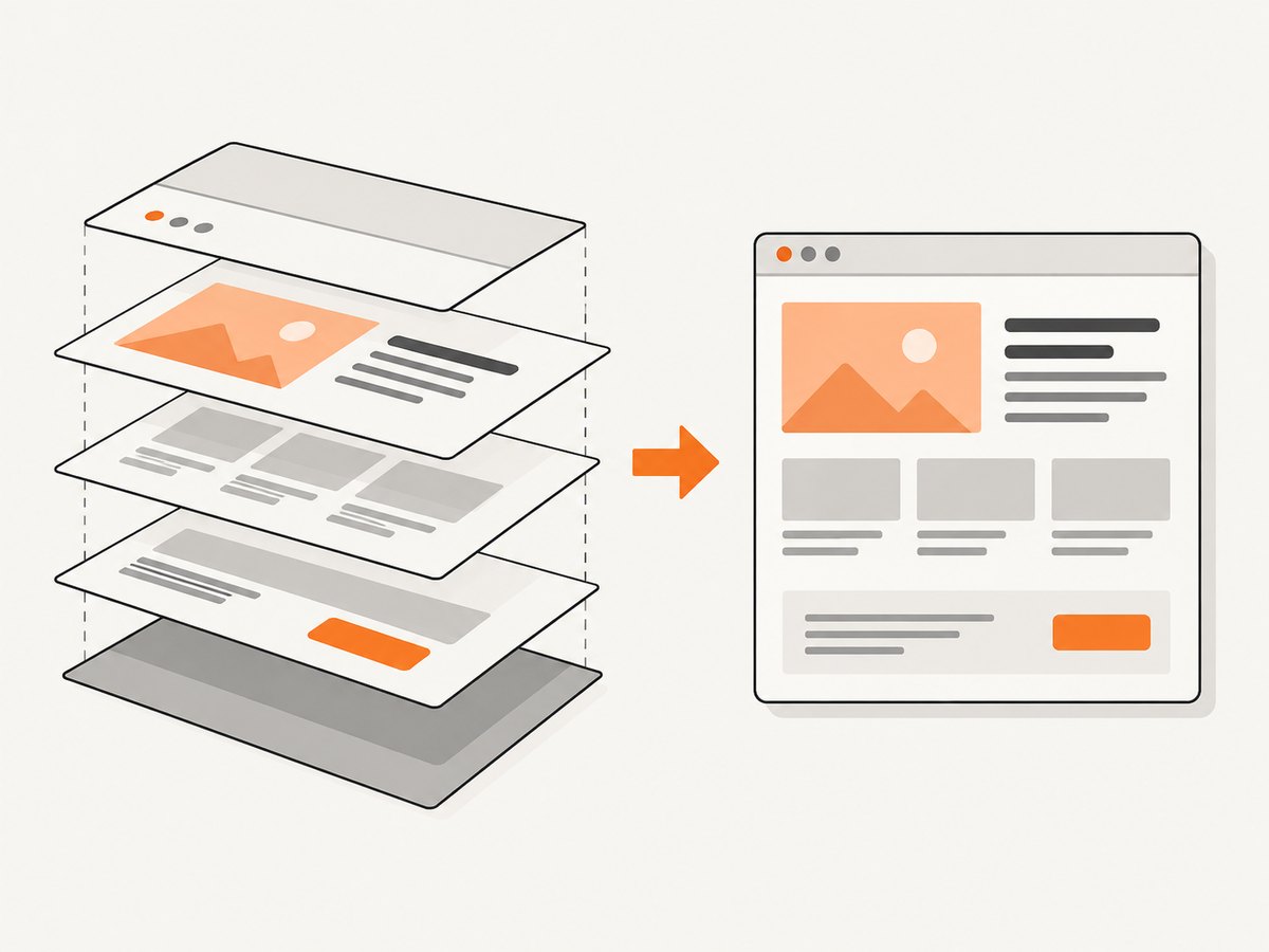 Saving page data preserves structure; a screenshot records the rendered appearance.
