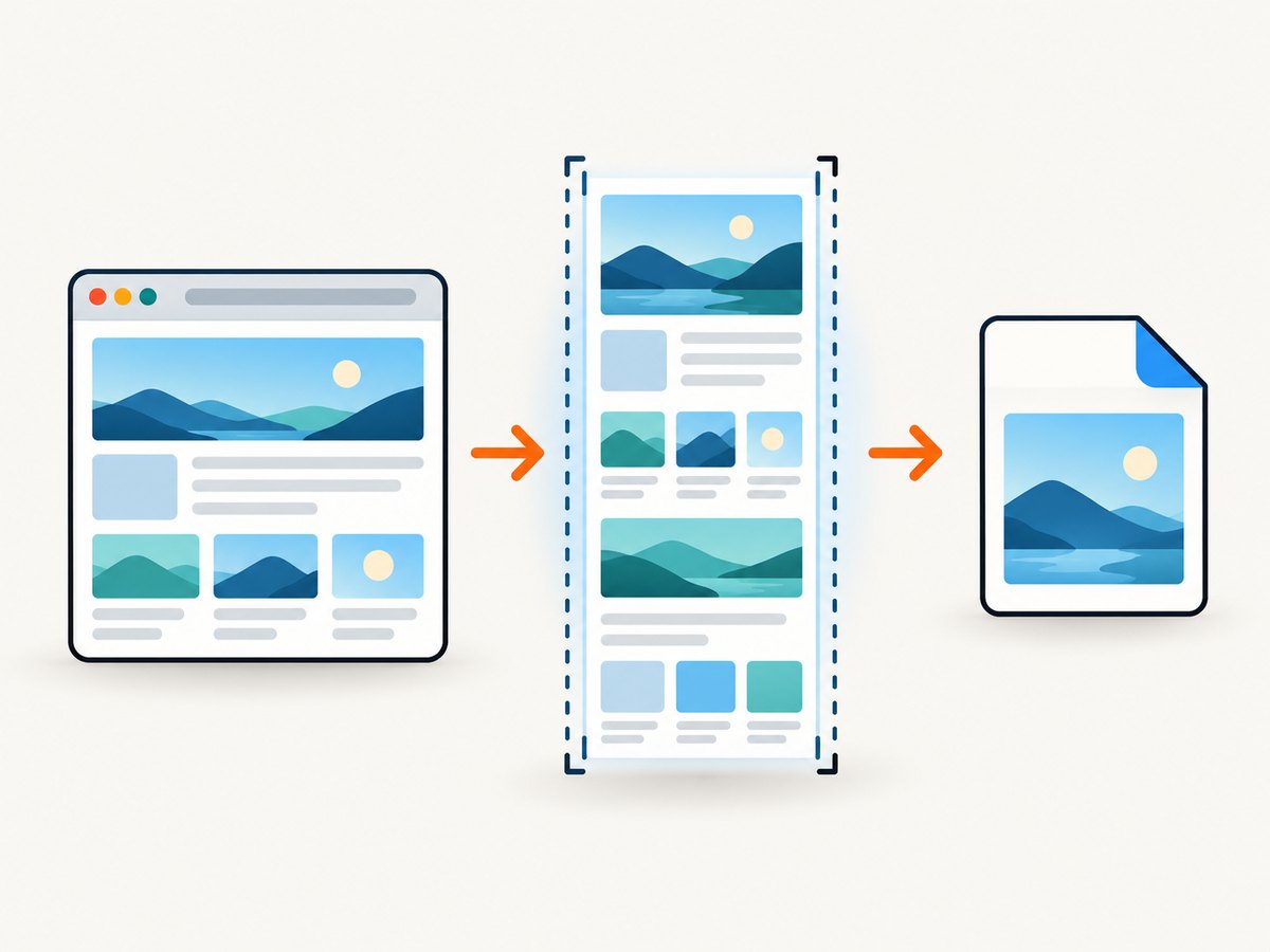 A full-page capture renders the document below the visible browser viewport and saves it as an image.