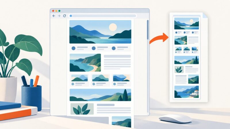 How to Save a Webpage as PNG in Microsoft Edge